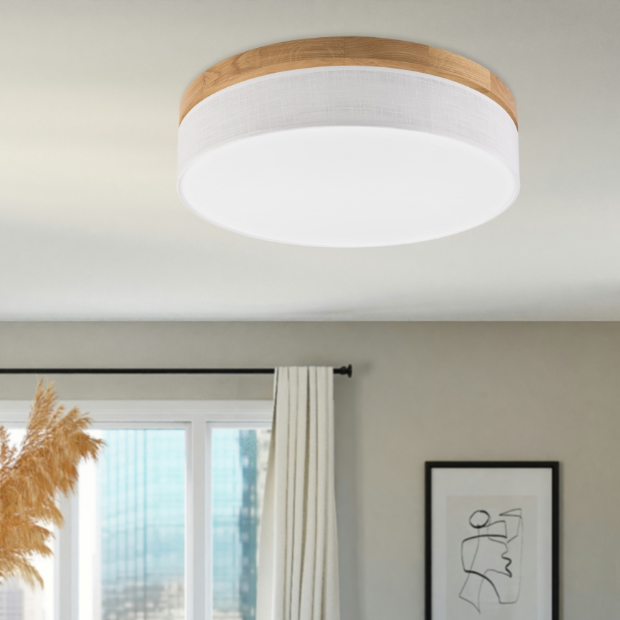 Brilagi - LED Plafonnier BELLADONNA LED/36W/230V Ø 50 cm blanc/chêne