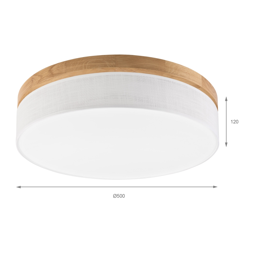 Brilagi - LED Plafonnier BELLADONNA LED/36W/230V Ø 50 cm blanc/chêne