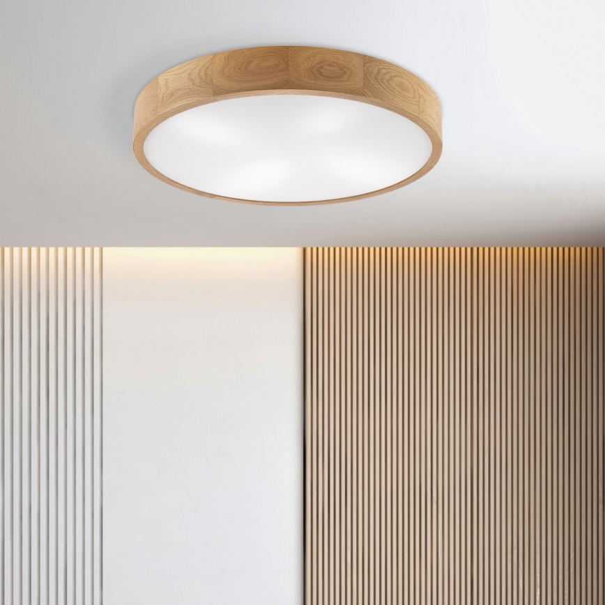 Brilagi - LED Plafonnier CARVALHO 4xE27/60W/230V chêne ø 57,5 cm
