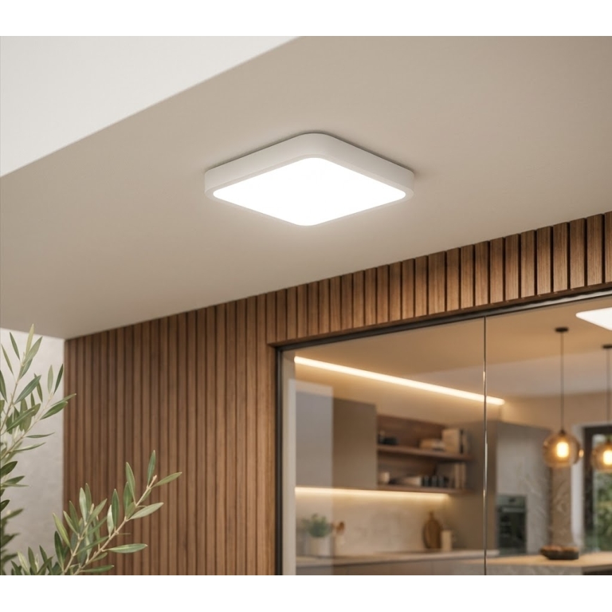 BRILAGI - Plafonnier LED pour salle de bains ZENNA LED/18W/230V 28,5x28,5 cm IP44 blanc