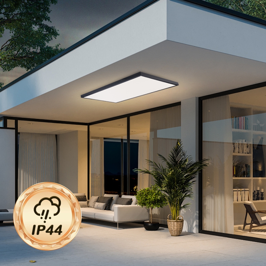 Brilagi - Plafonnier LED pour salle de bains FRAME LED/96W/230V 120x60 cm 3000/4000/6000K IP44 noir