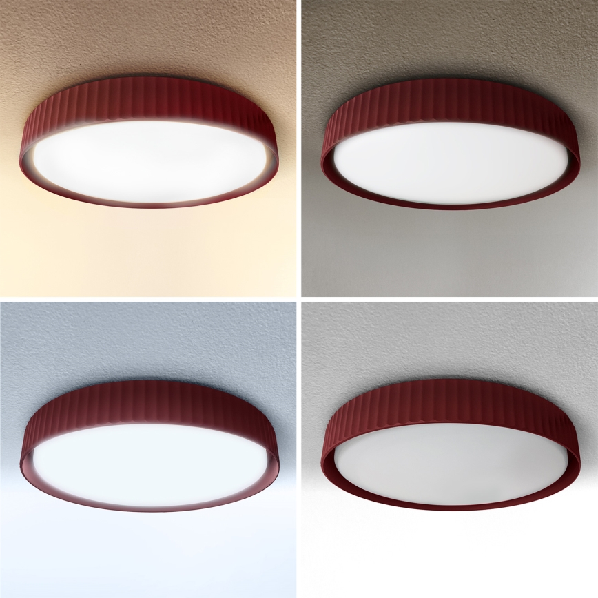 Brilagi - Plafonnier LED dimmable LUCIA LED/48W/230V 3000-6500K Ø 41 cm rouge + télécommande