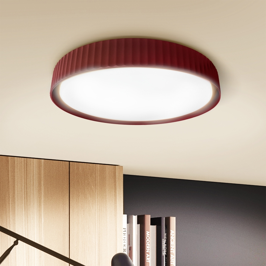 Brilagi - Plafonnier LED dimmable LUCIA LED/48W/230V 3000-6500K Ø 41 cm rouge + télécommande