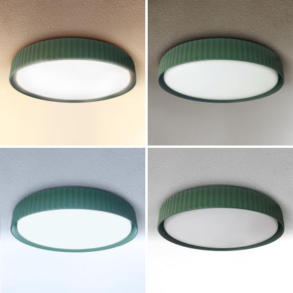 Brilagi - Plafonnier LED dimmable LUCIA LED/48W/230V 3000-6500K Ø 41 cm vert + télécommande