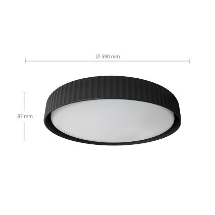Brilagi - Plafonnier LED dimmable LUCIA LED/60W/230V 3000-6500K diam. 59 cm noir + télécommande