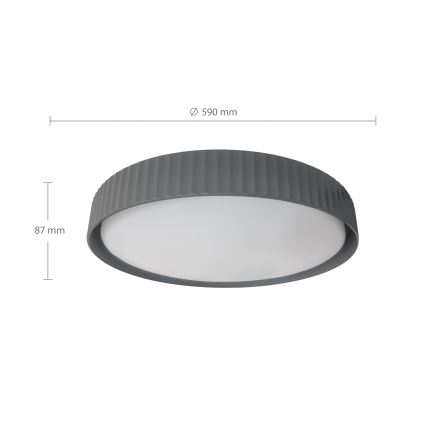 Brilagi - Plafonnier LED dimmable LUCIA LED/60W/230V 3000-6500K Ø 59 cm gris + télécommande