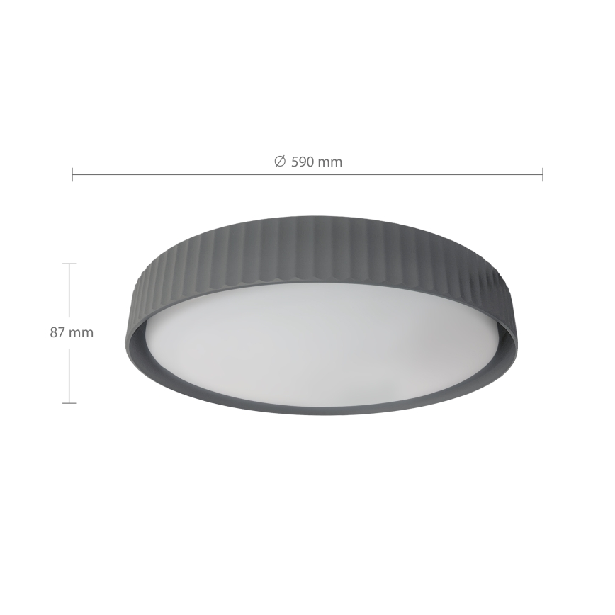 Brilagi - Plafonnier LED dimmable LUCIA LED/60W/230V 3000-6500K Ø 59 cm gris + télécommande
