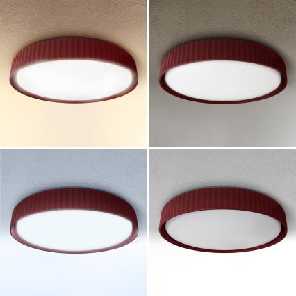 Brilagi - Plafonnier LED dimmable LUCIA LED/60W/230V 3000-6500K Ø 59 cm rouge + télécommande