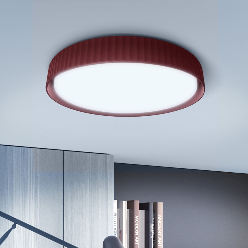 Brilagi - Plafonnier LED dimmable LUCIA LED/60W/230V 3000-6500K Ø 59 cm rouge + télécommande
