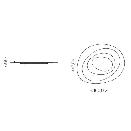 BRILAGI - Plafonnier LED dimmable MODERN MAXI LED/105W/230V 3000-6000K 83,5x100 cm + télécommande