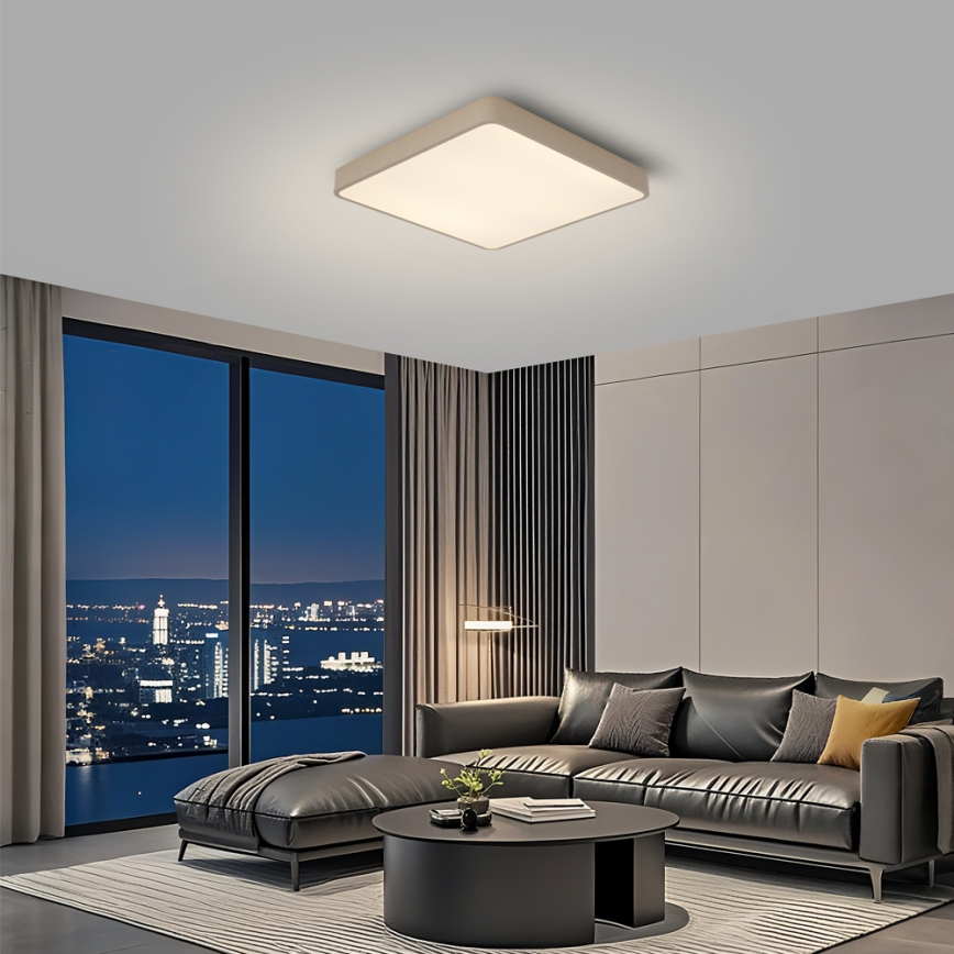 Brilagi - Plafonnier LED dimmable POOL LED/36W/230V 3000-6000K 40x40 cm beige + télécommande