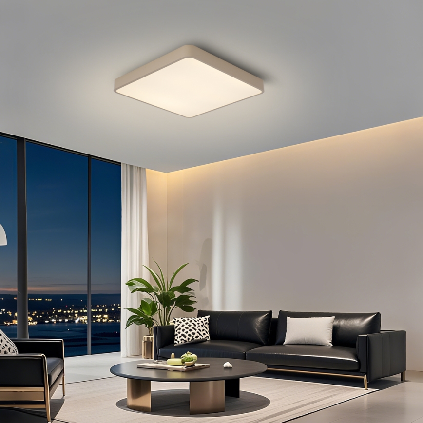 Brilagi - Plafonnier LED dimmable POOL LED/36W/230V 3000-6000K 40x40 cm beige + télécommande