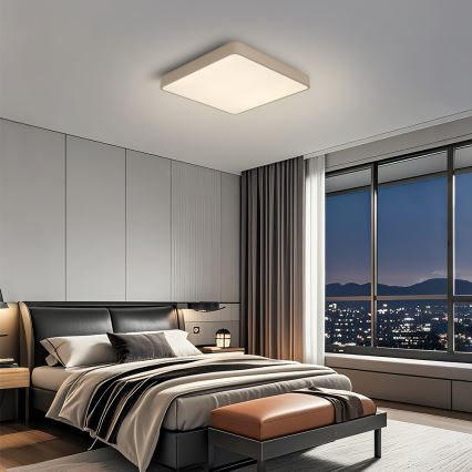 Brilagi - Plafonnier LED dimmable POOL LED/36W/230V 3000-6000K 40x40 cm beige + télécommande