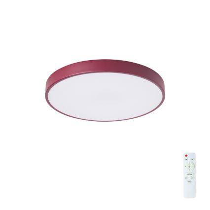 Brilagi - Plafonnier LED dimmable POOL LED/48W/230V 3000-6000K Ø 40 cm bordeaux + télécommande