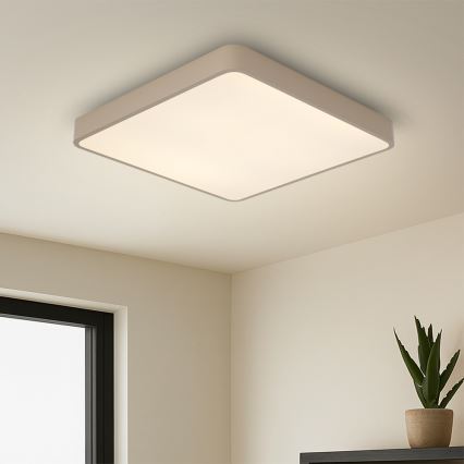 Brilagi - Plafonnier LED dimmable POOL LED/48W/230V 3000-6000K 50x50 cm beige + télécommande