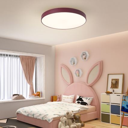 Brilagi - Plafonnier LED dimmable POOL LED/60W/230V 3000-6000K Ø 60 cm bordeaux + télécommande