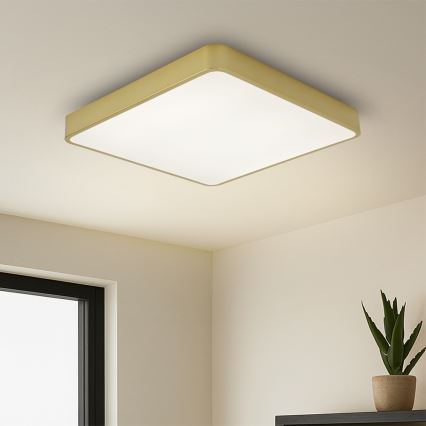 BRILAGI - plafonnier LED dimmable POOL SQUARE LED/36W/230V 3000-6000K 40x40 cm doré + télécommande