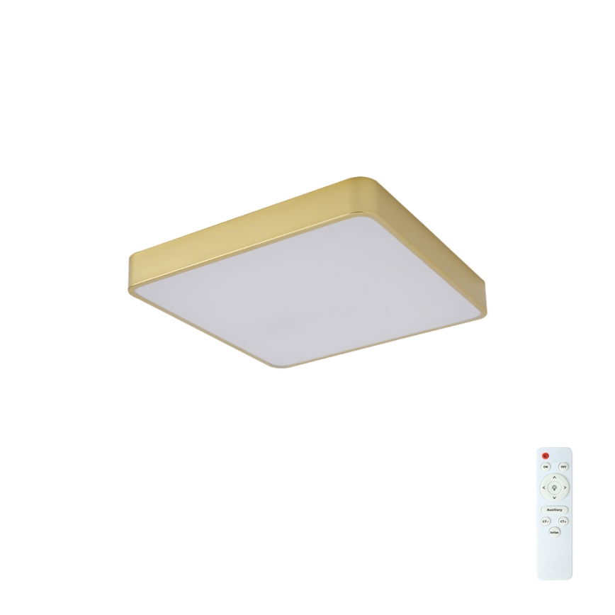 BRILAGI - plafonnier LED dimmable POOL SQUARE LED/36W/230V 3000-6000K 40x40 cm doré + télécommande