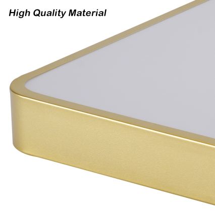 BRILAGI - Plafonnier LED dimmable POOL SQUARE LED/48W/230V 3000-6000K 50x50 cm doré + télécommande