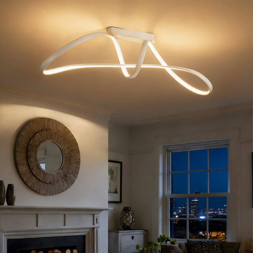 Brilagi - Plafonnier LED dimmable en saillie TWISTER LED/60W/230V 3000-6000K blanc + télécommande