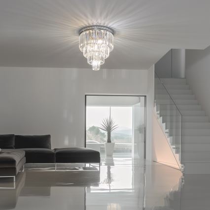 Brilagi - LED Plafonnier en cristal MOZART 5xE14/40W/230V chrome brillant