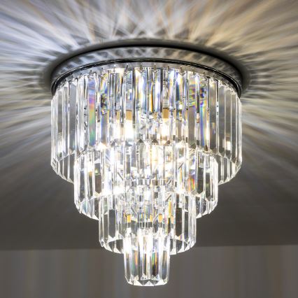 Brilagi - LED Plafonnier en cristal MOZART 5xE14/40W/230V chrome brillant