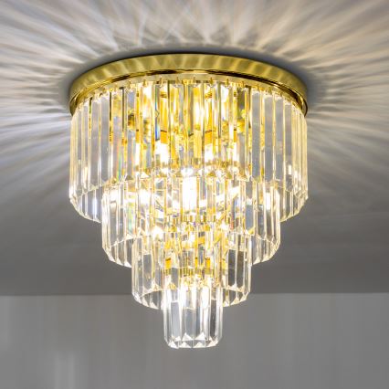 Brilagi - LED Plafonnier en cristal MOZART 5xE14/40W/230V doré