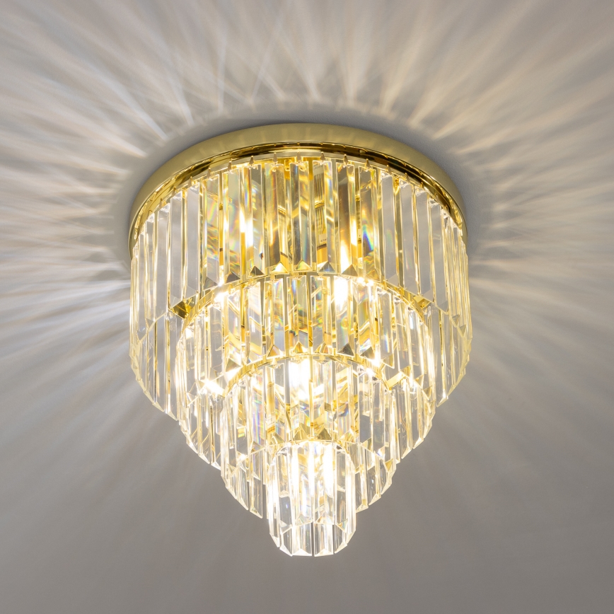 Brilagi - LED Plafonnier en cristal MOZART 5xE14/40W/230V doré