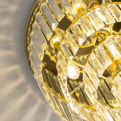 Brilagi - LED Plafonnier en cristal MOZART 5xE14/40W/230V doré