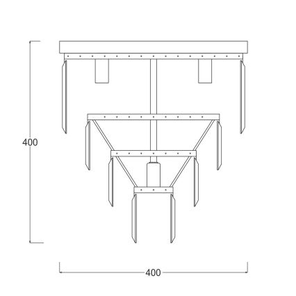 Brilagi - LED Plafonnier en cristal MOZART 5xE14/40W/230V doré