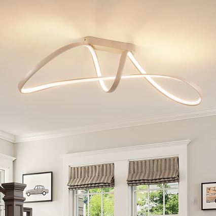 Brilagi - Plafonnier LED dimmable en applique TWISTER LED/60W/230V 3000-6000K beige + télécommande