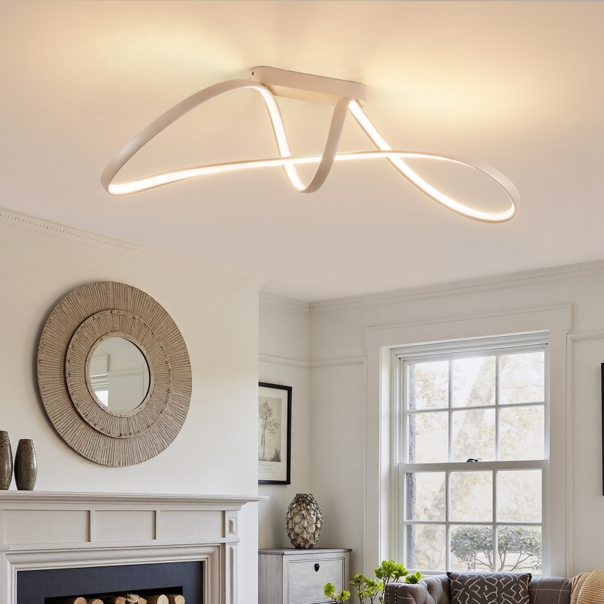 Brilagi - Plafonnier LED dimmable en applique TWISTER LED/60W/230V 3000-6000K beige + télécommande