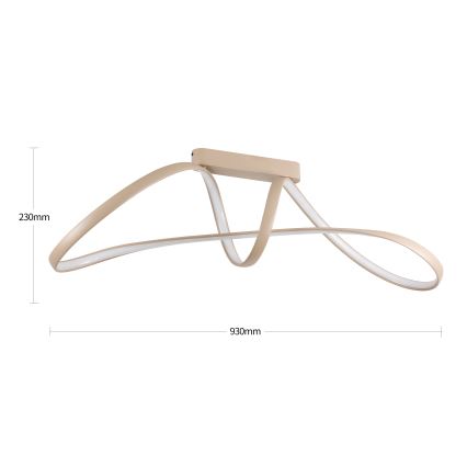 Brilagi - Plafonnier LED dimmable en applique TWISTER LED/60W/230V 3000-6000K beige + télécommande