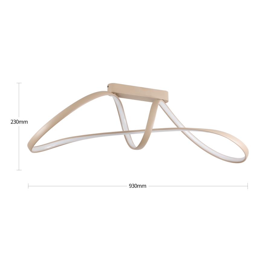 Brilagi - Plafonnier LED dimmable en applique TWISTER LED/60W/230V 3000-6000K beige + télécommande