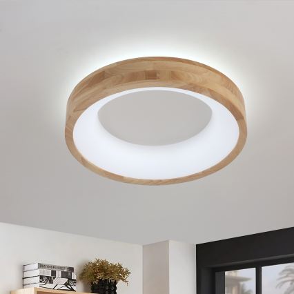 Brilagi - Plafonnier LED FALCON WOOD LED/30W/230V 3000/4000/6000K Ø 45 cm en bois