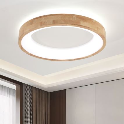 Brilagi - Plafonnier LED FALCON WOOD LED/40W/230V 3000/4000/6000K Ø 60 cm bois