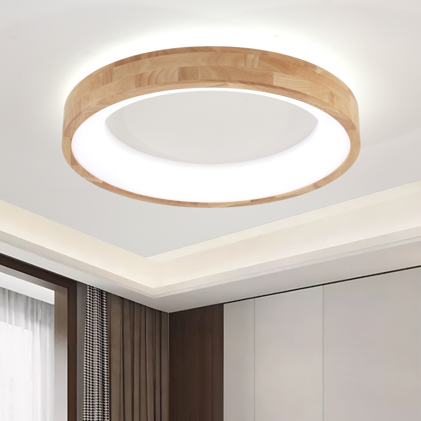 Brilagi - Plafonnier LED FALCON WOOD LED/40W/230V 3000/4000/6000K Ø 60 cm bois