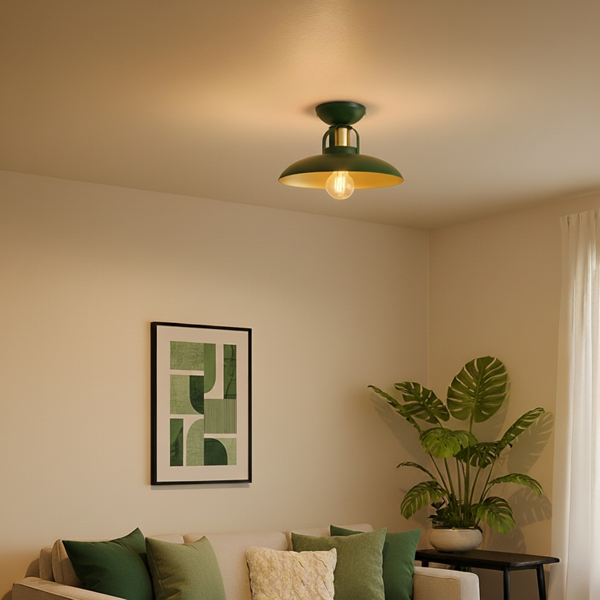 Brilagi - LED Plafonnier FLAMENGO 1xE27/60W/230V vert