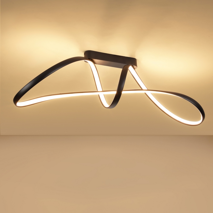 Brilagi - Plafonnier LED dimmable à montage en surface TWISTER LED/60W/230V 3000-6000K noir + télécommande