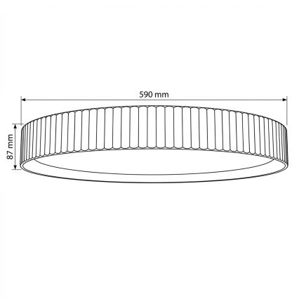 Brilagi - plafonnier LED dimmable LUCIA LED/60W/230V 3000-6500K Ø 59 cm noir + télécommande