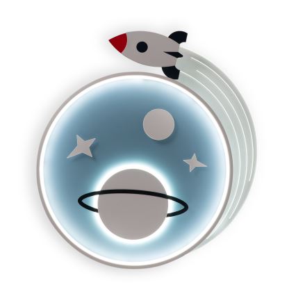 Brilagi - Plafonnier LED STARSHIP pour chambre d'enfant, 64W, 230V, 3000/4500/6000K, bleu
