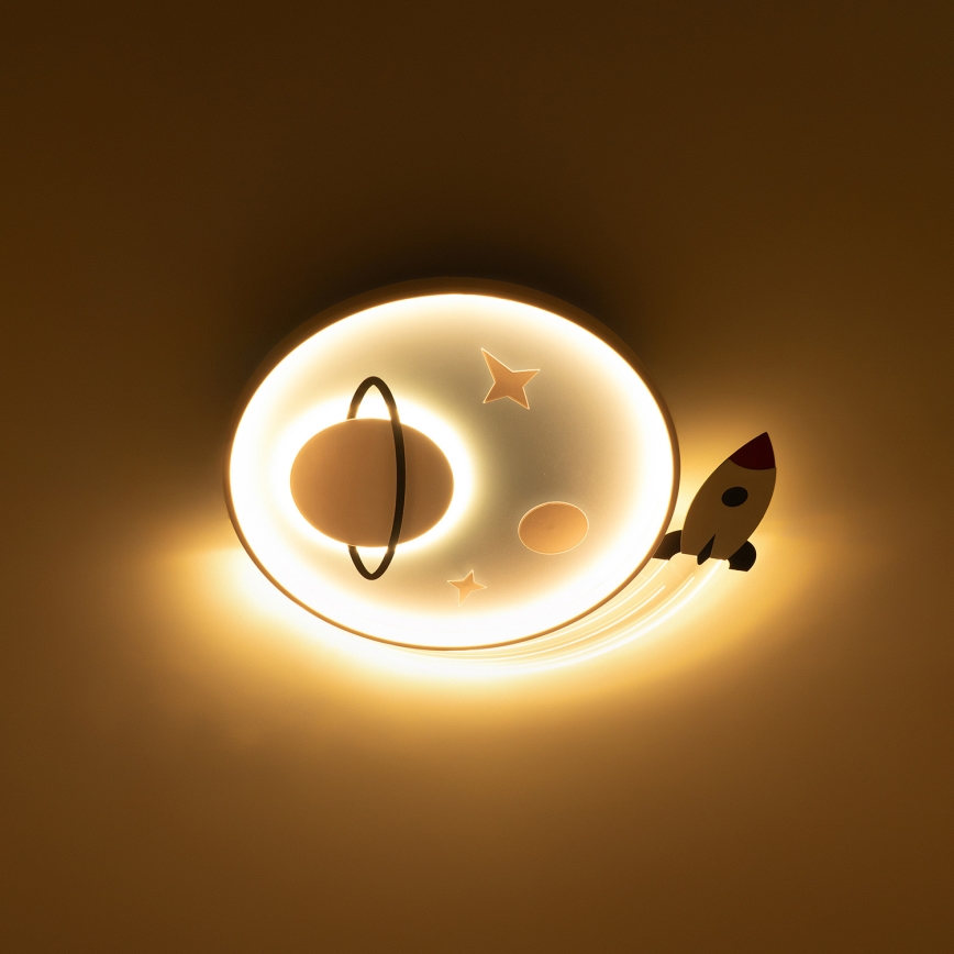 Brilagi - Plafonnier LED STARSHIP pour chambre d'enfant, 64W, 230V, 3000/4500/6000K, bleu