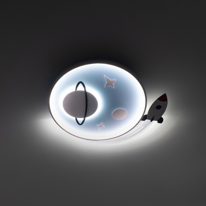 Brilagi - Plafonnier LED STARSHIP pour chambre d'enfant, 64W, 230V, 3000/4500/6000K, bleu