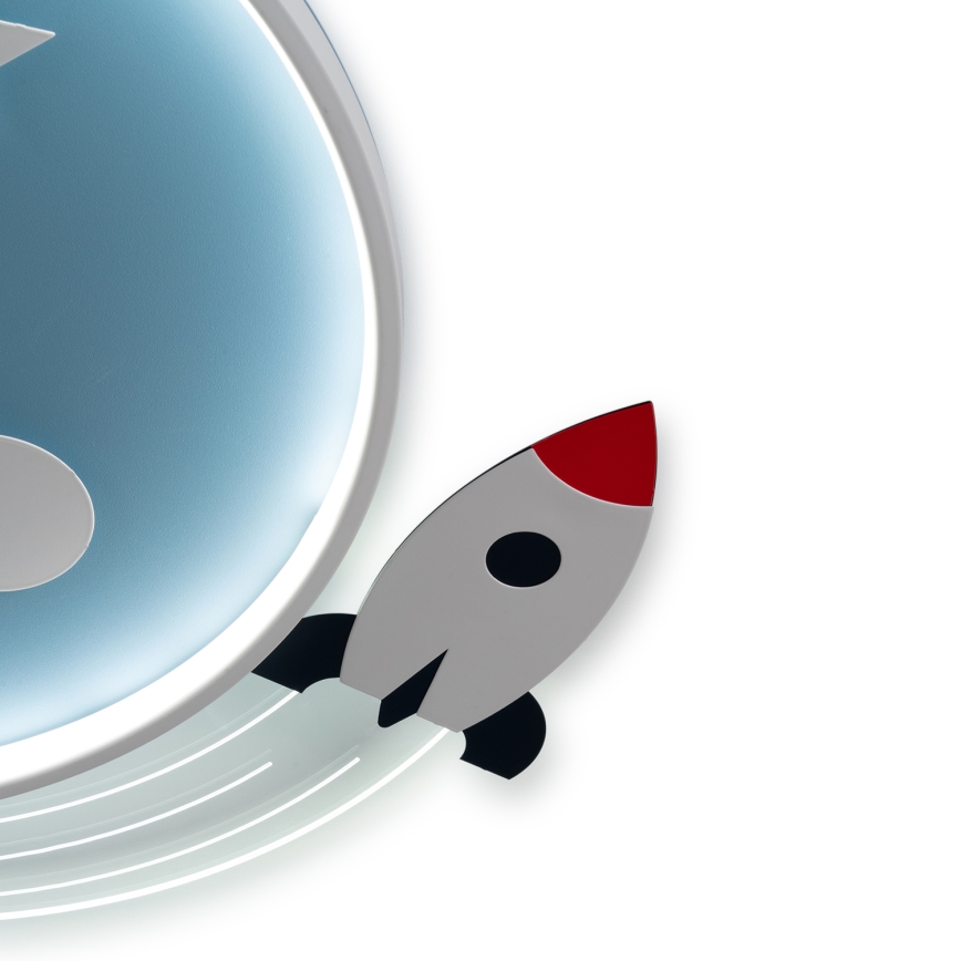 Brilagi - Plafonnier LED STARSHIP pour chambre d'enfant, 64W, 230V, 3000/4500/6000K, bleu