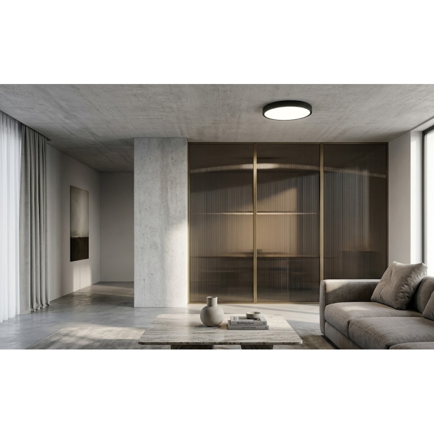 BRILAGI - Plafonnier LED pour salle de bains avec capteur ZENNA LED/18W/230V Ø 29,5 cm IP44 anthracite + télécommande