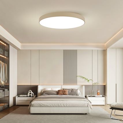 Brilagi - Plafonnier LED POOL 128W/230V 3000/4000/6000K Ø 100 cm beige