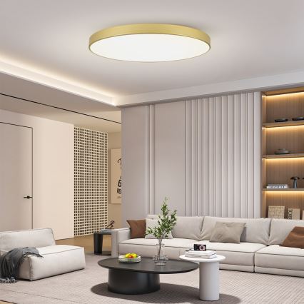 Brilagi - Plafonnier LED POOL, 180 W, 230 V, 3000/4000/6000 K, Ø 120 cm, doré