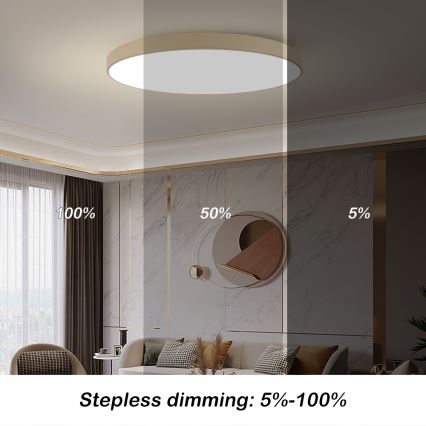 Brilagi - Plafonnier LED POOL 180 W/230 V 3000/4000/6000 K Ø 120 cm beige