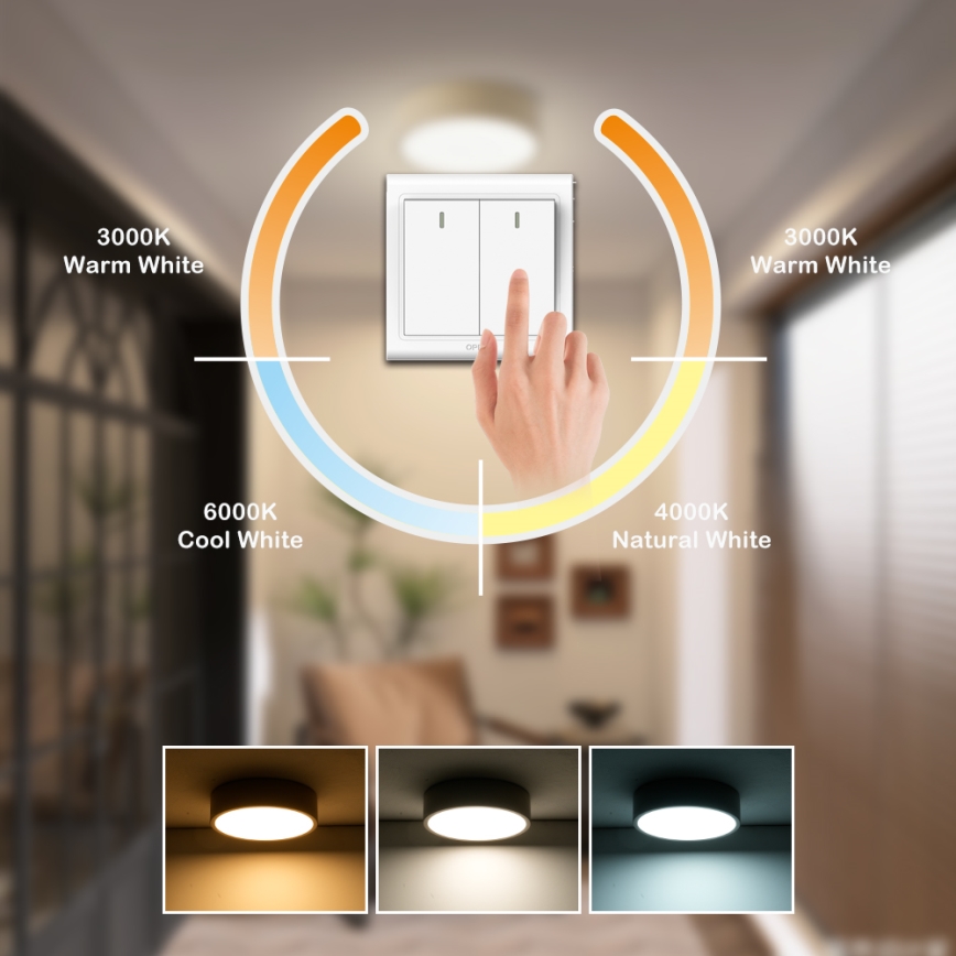 Brilagi - Plafonnier POOL LED/18W/230V 3000/4500/6000K diam. 20 cm beige