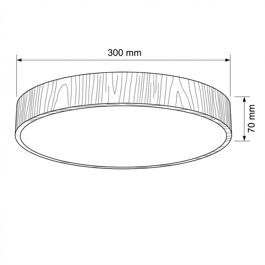 Brilagi - Plafonnier LED POOL LED/36W/230V 3000/4000/6000K Ø 30 cm décor bois